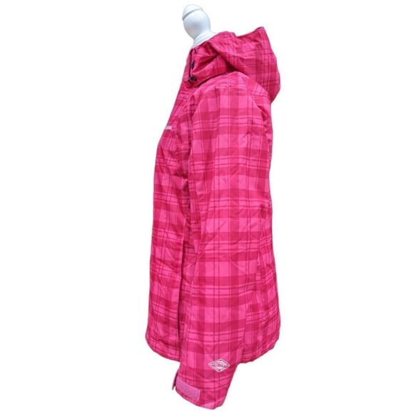 LIKE NEW Columbia Whirlibird Interchange Jacket Deep Blush Plaid Size M - Picture 7 of 14